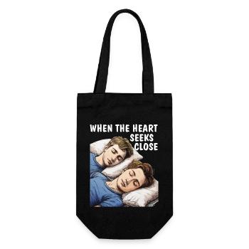 WHEN THE HEART SEEKS CLOSE - Geschenkbeutel für Flaschen - Schwarz - Vorne