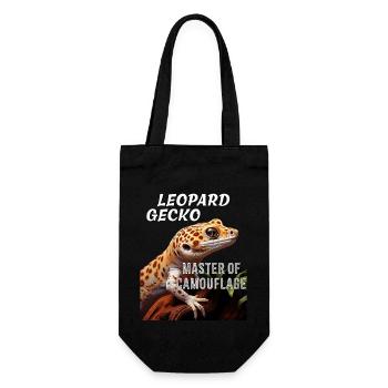 LEOPARD GECKO MASTER OF CAMOUFLAGE - Geschenkbeutel für Flaschen - Schwarz - Vorne