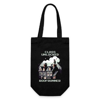 Chimney Sweep Roof Runner Class Retro Pixel Art - Gift Bag for Bottles - black - Front