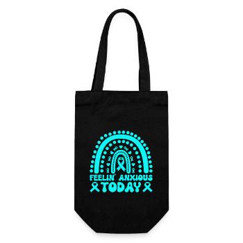 Angststörung Anxiety disorder - Geschenkbeutel für Flaschen - Schwarz - Vorne