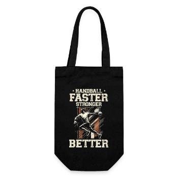 Handball Faster Stronger Better Handball Sports - Gift Bag for Bottles - black - Front