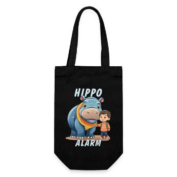 CHIDREN HIPPO ALARM - Gift Bag for Bottles - black - Front