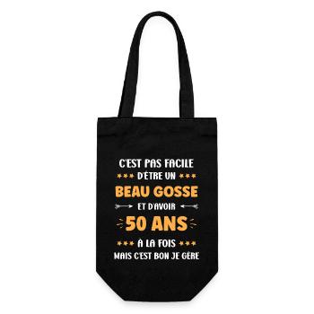 50 ANS - Sac à bouteille - noir - Devant