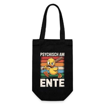Psychisch Am Ente - Geschenkbeutel für Flaschen - Schwarz - Vorne