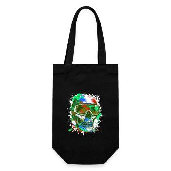 Ski Skull Ski Goggles - Gift Bag for Bottles - black - Front