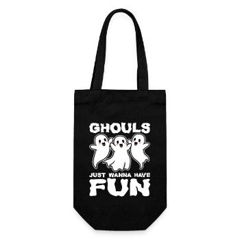 GHOULS JUST WANNA HAVE FUN - HALLOWEEN GIFT - Gift Bag for Bottles - black - Front