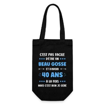 40 ANS - Sac à bouteille - noir - Devant