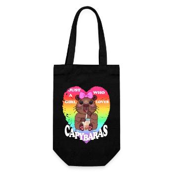 Capybara Bubble tea - Gift Bag for Bottles - black - Front