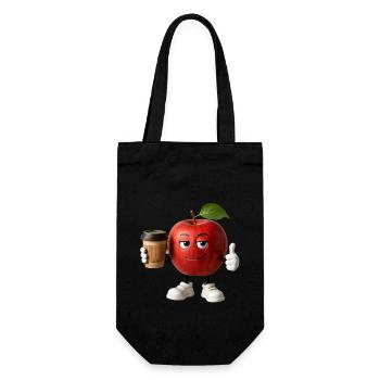 Apfelkaffee - Geschenkbeutel für Flaschen - Schwarz - Vorne