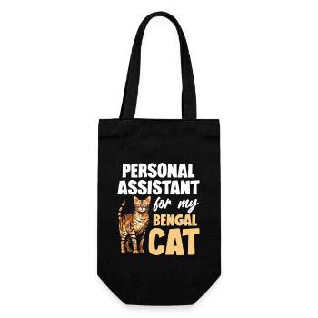Persönlicher Assistent Für Meine Bengal Cat - Geschenkbeutel für Flaschen - Schwarz - Vorne
