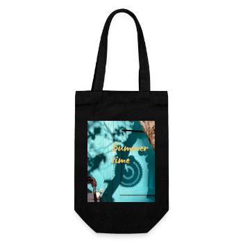 Summertime - Geschenkbeutel für Flaschen - Schwarz - Vorne