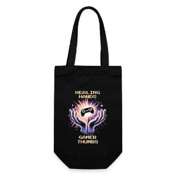 Ergothérapie Guérison Mains Pouce Rétro Pixel Art - Sac à bouteille - noir - Devant