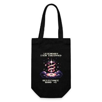 Occupational Therapy Theraband Training Healing Retro - Gift Bag for Bottles - black - Front