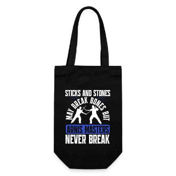 Escrima Arnis Masters Never Break Kampfsport - Geschenkbeutel für Flaschen - Schwarz - Vorne
