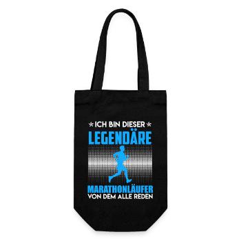 Läufer ICH BIN DIESER LEGENDÄRE MARATHONLÄUFER - Geschenkbeutel für Flaschen - Schwarz - Vorne