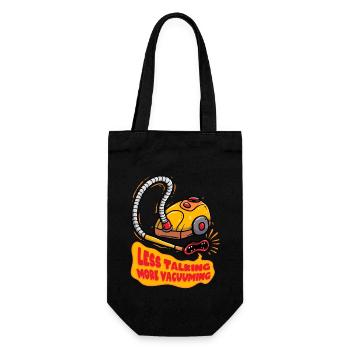Vacuuming Household Less Talking More Vacuuming - Gift Bag for Bottles - black - Front