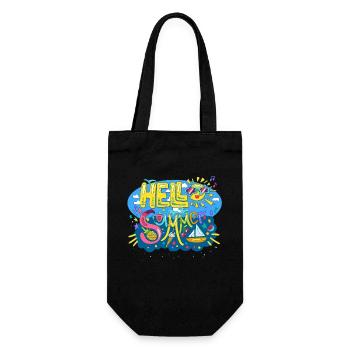 Hello Summer Fun Colorful Design - Geschenkbeutel für Flaschen - Schwarz - Vorne