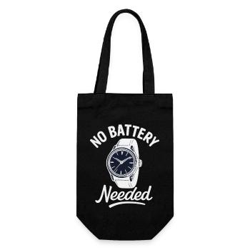 Montre-bracelet sans pile avec transmission automatique - Sac à bouteille - noir - Devant