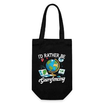 Geographic Information Systems Georefencing - Gift Bag for Bottles - black - Front