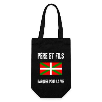 père et fils papa basque pays basque - Sac à bouteille - noir - Devant