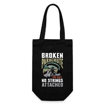 Broken Parachute No Strings Attached Adventure - Gift Bag for Bottles - black - Front