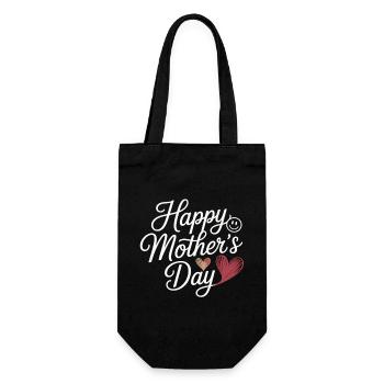 Fête des mères avec amour - Sac à bouteille - noir - Devant