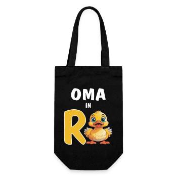 DUCK GRANDMA IN RETIREMENT - Gift Bag for Bottles - black - Front