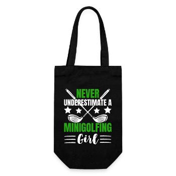 Golf Girl Design avec humour - Sac à bouteille - noir - Devant