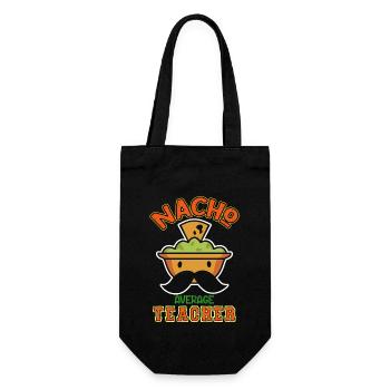 Nacho Average Teacher Humor Design - Geschenkbeutel für Flaschen - Schwarz - Vorne