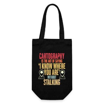 Geographic Information Systems Cartography - Gift Bag for Bottles - black - Front