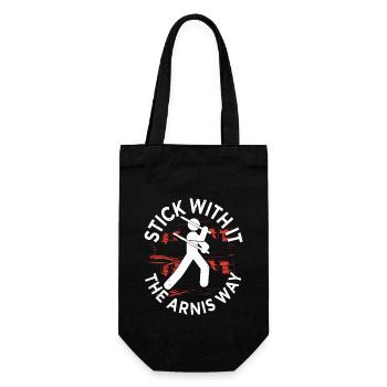 Escrima Kampfsport The Arnis Way - Geschenkbeutel für Flaschen - Schwarz - Vorne