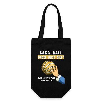 voelkerball gaga ball - Geschenkbeutel für Flaschen - Schwarz - Vorne