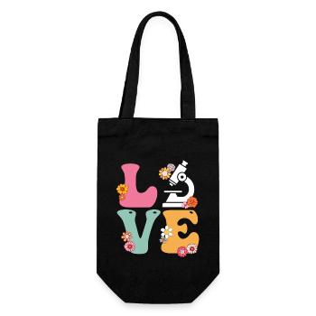 Liebe Medizinischer Laborwissenschaftler Boho Regenbogen MLS - Geschenkbeutel für Flaschen - Schwarz - Vorne
