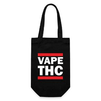 Vape THC White - Gift Bag for Bottles - black - Front