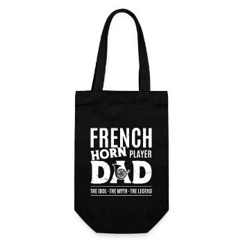 French Horn Player Dad The Idol The Myth Musician - Geschenkbeutel für Flaschen - Schwarz - Vorne