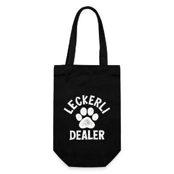 Hundebesitzer lustiger Spruch Hund Geschenk Idee - Geschenkbeutel für Flaschen - Schwarz - Vorne