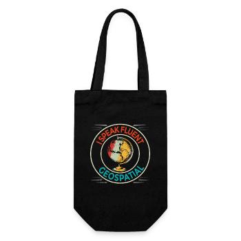 Geographic Information Systems Geospatial - Gift Bag for Bottles - black - Front