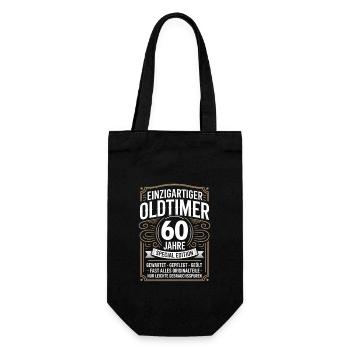 Einzigartiger Oldtimer 60 Jahre Special Edition - Geschenkbeutel für Flaschen - Schwarz - Vorne