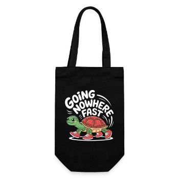 Turtle pace in style - Gift Bag for Bottles - black - Front