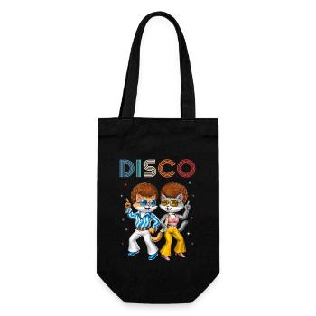 Chats disco - Sac à bouteille - noir - Devant