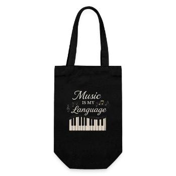 Classical Pianist Piano Life Music Recital - Gift Bag for Bottles - black - Front