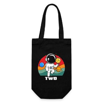 Astronaut adventure in space for two - Gift Bag for Bottles - black - Front