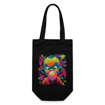 Angry Bubblegum Kid Comic Street Art Neon Look - Gift Bag for Bottles - black - Front