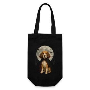 Beagle - Geschenkbeutel für Flaschen - Schwarz - Vorne