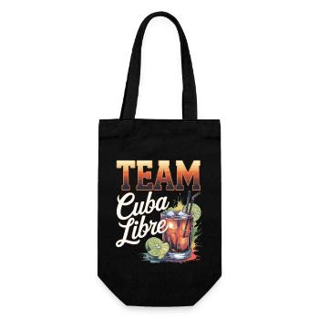 Cocktail Barkeeper Team Cuba Libre - Geschenkbeutel für Flaschen - Schwarz - Vorne