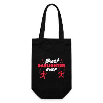 Gaslighting Best Gaslighter Ever - Geschenkbeutel für Flaschen - Schwarz - Vorne
