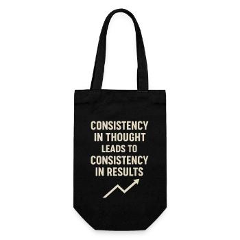 Consistency in thinking leads to consistency in thinking - Gift Bag for Bottles - black - Front