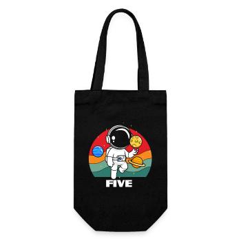 Astronaut in Space Adventure Five Planets - Gift Bag for Bottles - black - Front