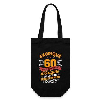 T-shirt 60 Ans Humour – Pièces d’Origine - Sac à bouteille - noir - Devant