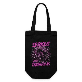 Ernst über Tarantulas Pet Spider Besitzer - Geschenkbeutel für Flaschen - Schwarz - Vorne